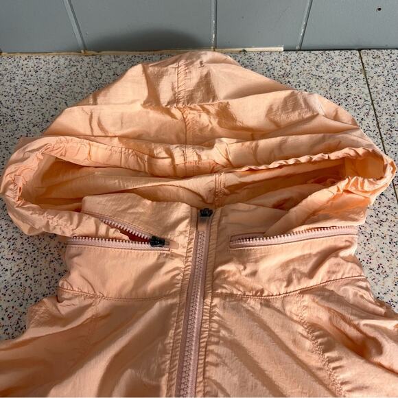 Free People FP Movement Way Home Ruched Out Packable Jacket Windbreaker Womens L - Picture 5 of 12